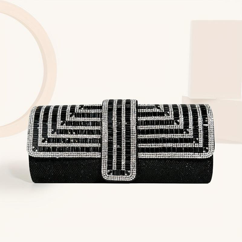 Glitter Wedding Clutch Rhinestone Evening Bag for Party