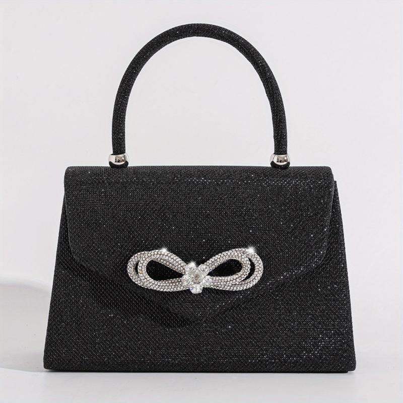 Glitter Satchel Bag with Bowknot for Party