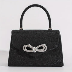 Glitter Satchel Bag with Bowknot for Party