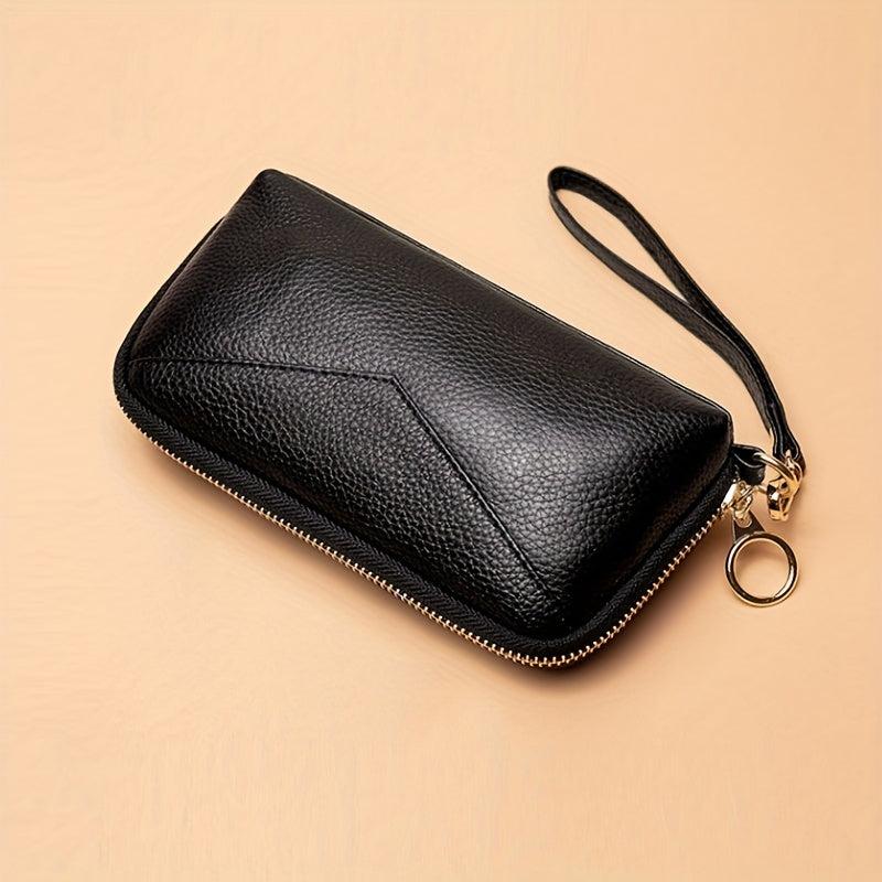 Long Wallet Leather Clutch Purse Handbags With Wristlet