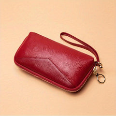 Long Wallet Leather Clutch Purse Handbags With Wristlet