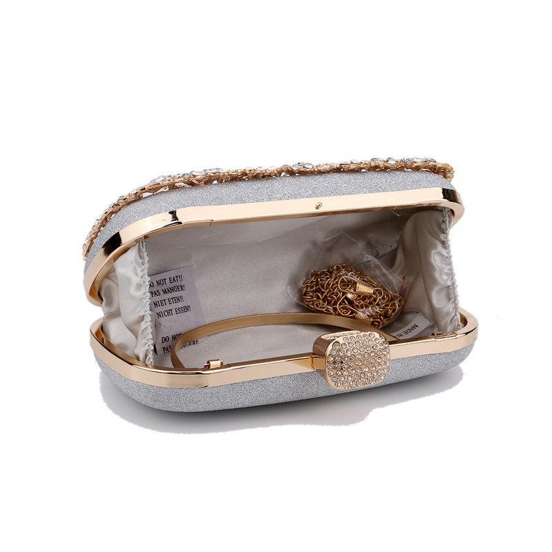 Rhinestone Satchel Evening Handbag Classic Banquet Bag