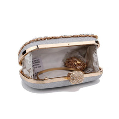 Rhinestone Satchel Evening Handbag Classic Banquet Bag