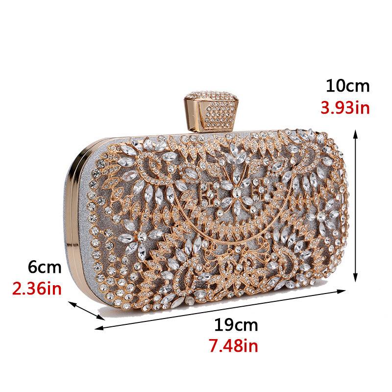 Rhinestone Satchel Evening Handbag Classic Banquet Bag