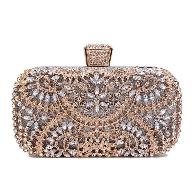 Rhinestone Satchel Evening Handbag Classic Banquet Bag