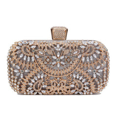 Rhinestone Satchel Evening Handbag Classic Banquet Bag