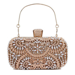 Rhinestone Satchel Evening Handbag Classic Banquet Bag