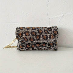 Rhinestone Evening Bag Chain Clutch Handbag for Prom Party