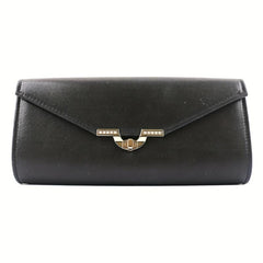 Metal Chain Clutch Elegent PU Leather Flap Purse