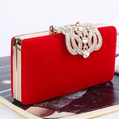 Rhinestone Evening Bag Chain Crossbody Clutch for Party Wedding