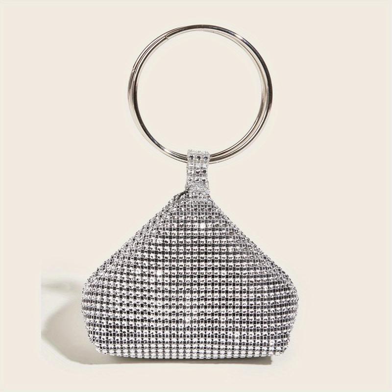Bling Rhinestone Evening Bag Glitter Top Clutch for Wedding Party