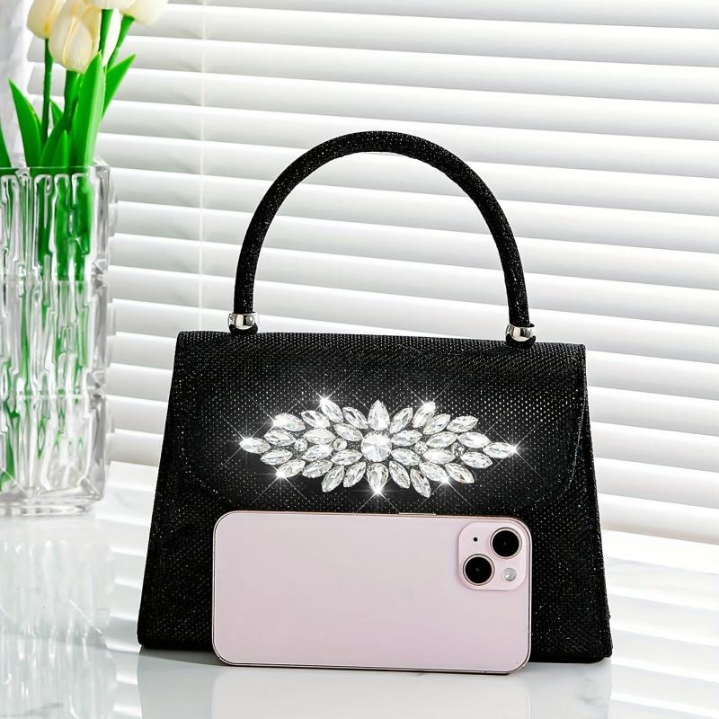 Glitter Rhinestone Clutch Purse Banquet Prom Evening Handbag