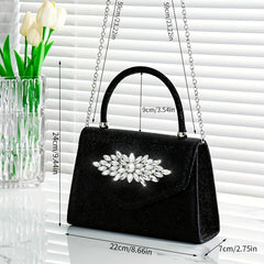 Glitter Rhinestone Clutch Purse Banquet Prom Evening Handbag