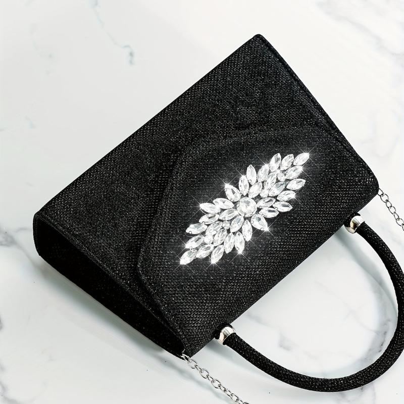 Glitter Rhinestone Clutch Purse Banquet Prom Evening Handbag