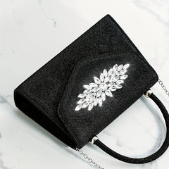 Glitter Rhinestone Clutch Purse Banquet Prom Evening Handbag