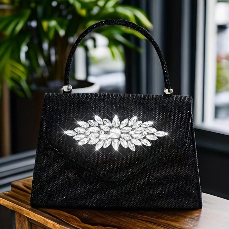 Glitter Rhinestone Clutch Purse Banquet Prom Evening Handbag