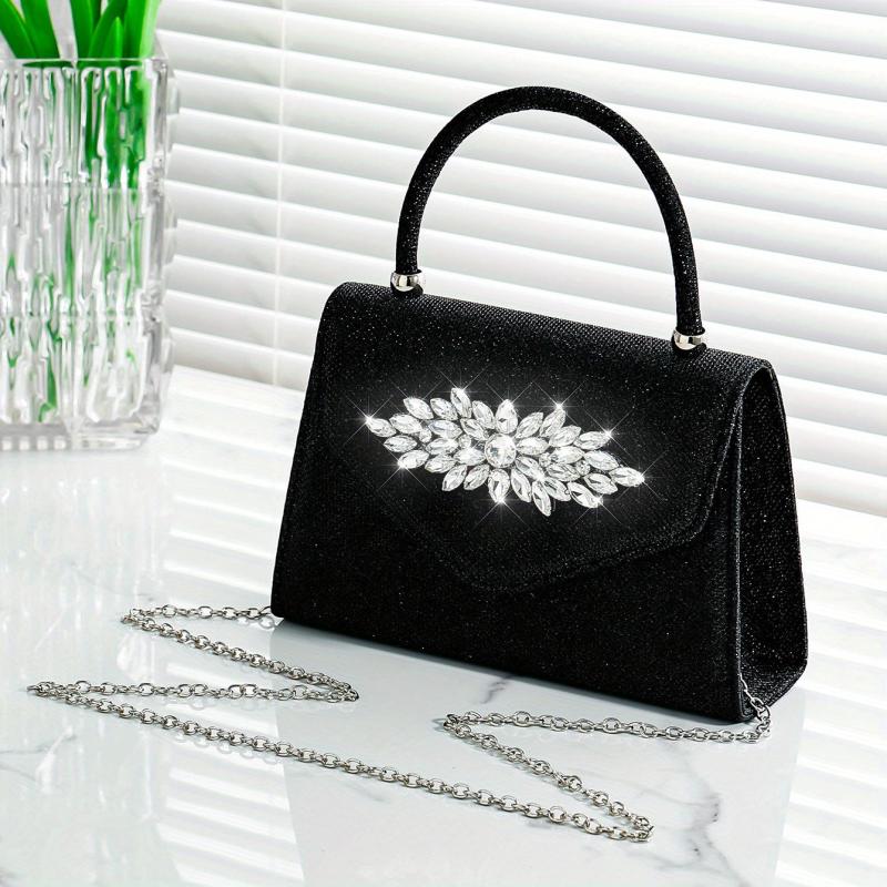 Glitter Rhinestone Clutch Purse Banquet Prom Evening Handbag