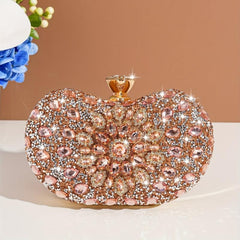 Glitter Rhinestone Clutch Bag Crossbody Chain Evening Bag