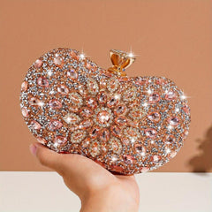 Glitter Rhinestone Clutch Bag Crossbody Chain Evening Bag