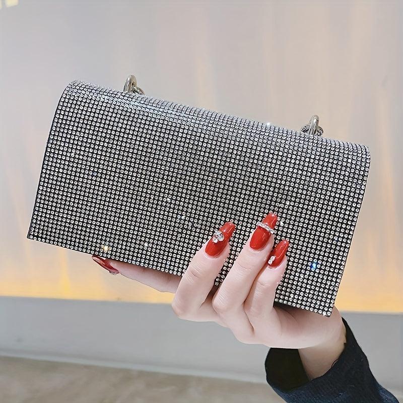 Rhinestone Evening Handbag Wedding Bridal Purse Clutch for Prom Party
