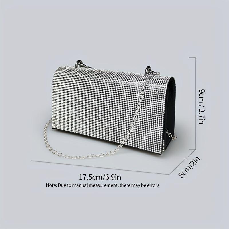Rhinestone Evening Handbag Wedding Bridal Purse Clutch for Prom Party