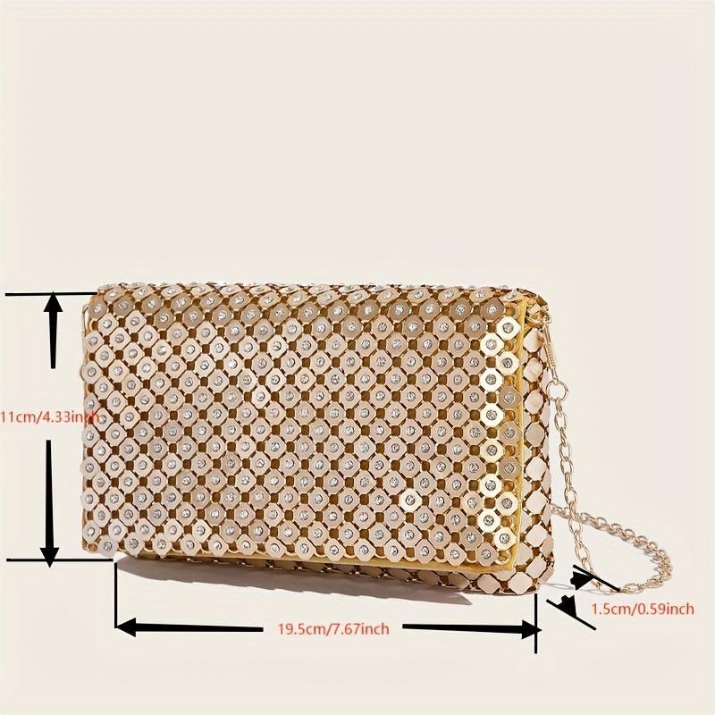 Rhinestone Evening Clutch Purse Chain Bag Wedding Party Prom
