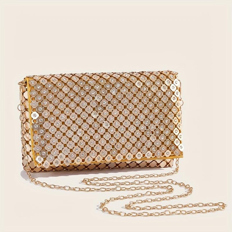Rhinestone Evening Clutch Purse Chain Bag Wedding Party Prom