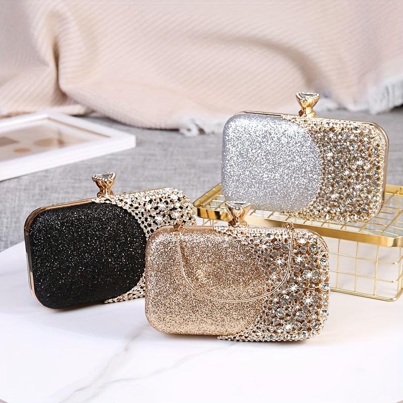 Glitter Rhinestone Evening Bag Wedding Bridal Purse Women's Handbag