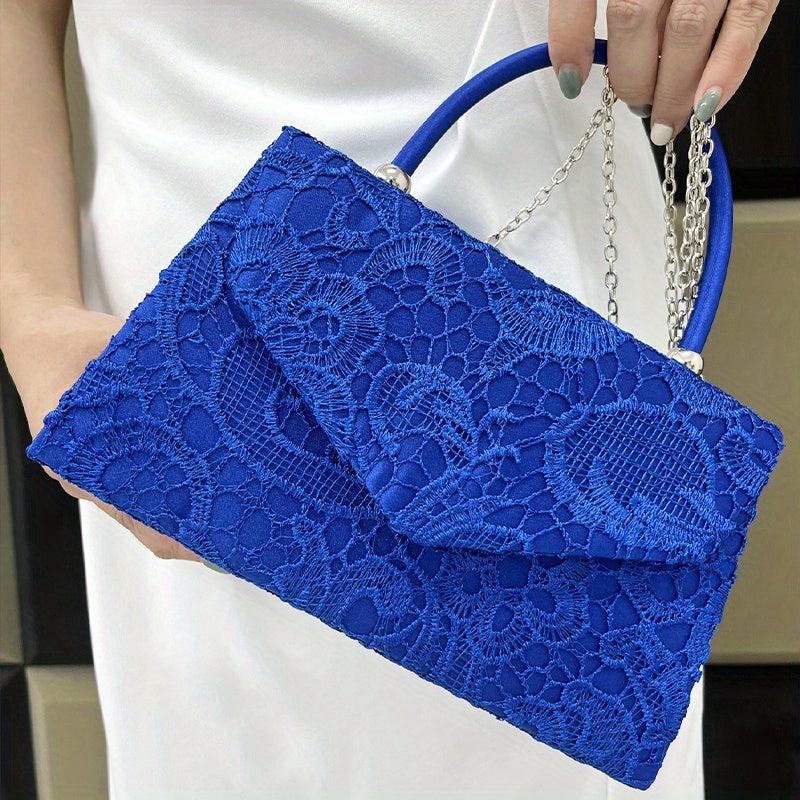 Floral Lace Evening Handbags Embroidery Clutch Purse Wedding Bag
