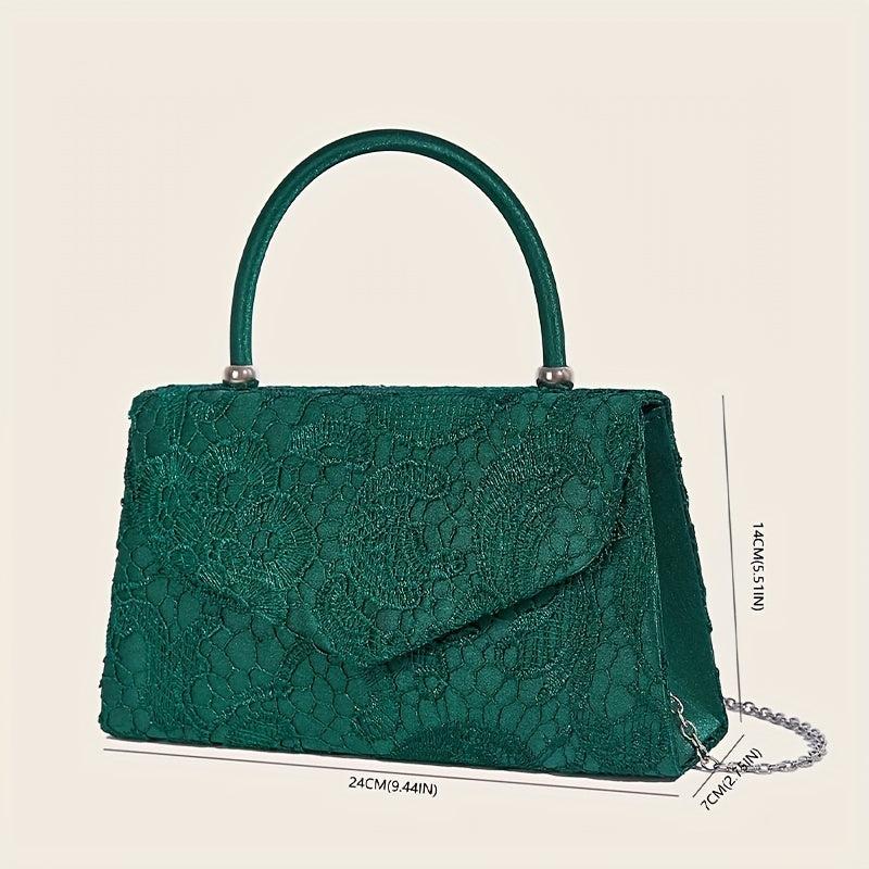 Floral Lace Evening Handbags Embroidery Clutch Purse Wedding Bag