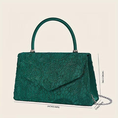 Floral Lace Evening Handbags Embroidery Clutch Purse Wedding Bag