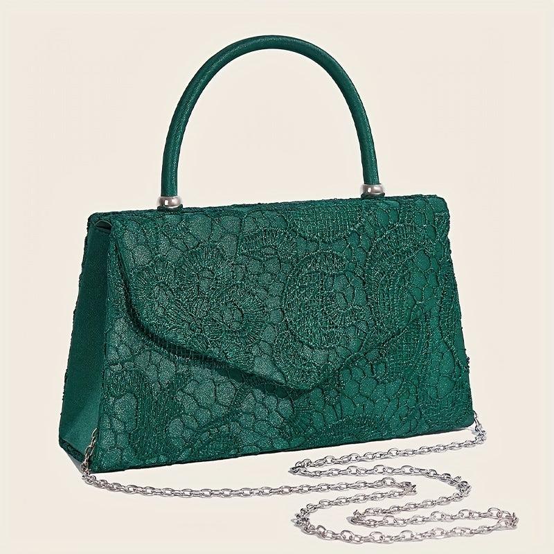Floral Lace Evening Handbags Embroidery Clutch Purse Wedding Bag