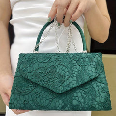 Floral Lace Evening Handbags Embroidery Clutch Purse Wedding Bag