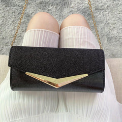 Glitter Evening Purse Chain Handbag Clutch Bag for Party Prom