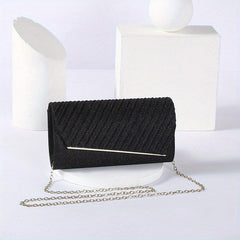 Glitter Chain Clutch Elegant Sparkly Evening Bag