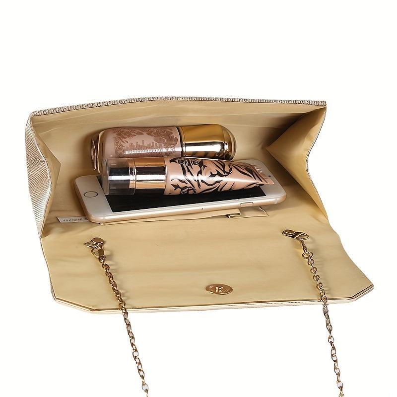 Glitter Chain Clutch Elegant Sparkly Evening Bag
