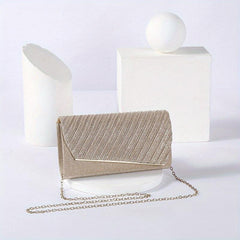 Glitter Chain Clutch Elegant Sparkly Evening Bag