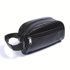 Portable Makeup Bag Faux Leather Hand Storage & Travel Essential