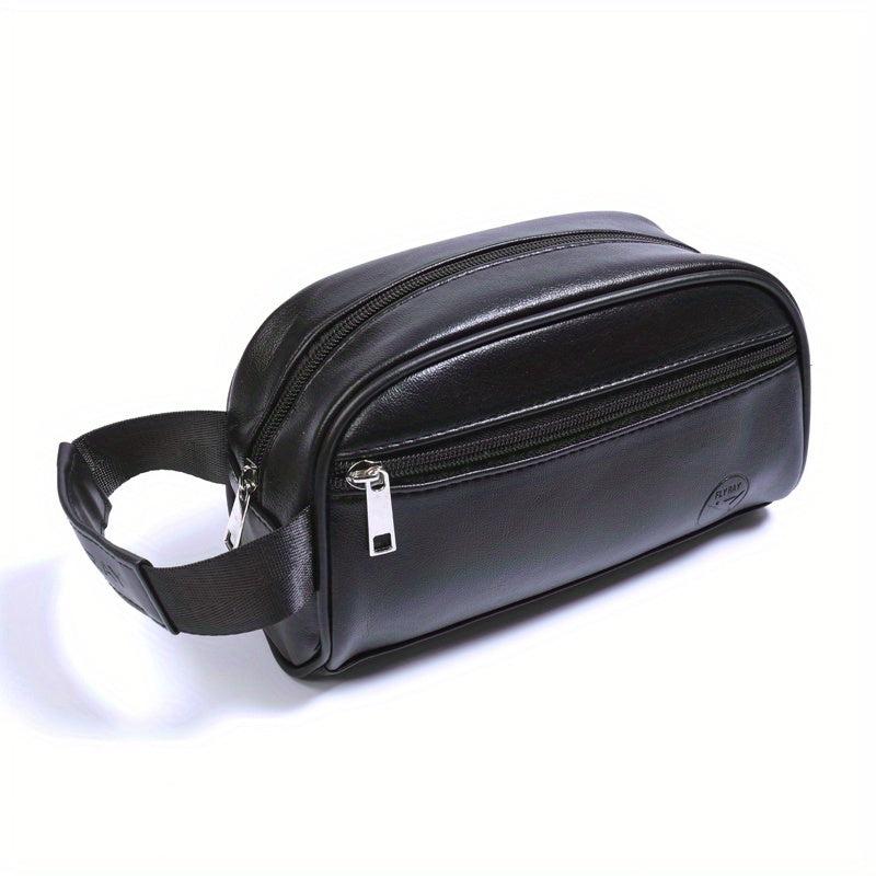 Portable Makeup Bag Faux Leather Hand Storage & Travel Essential