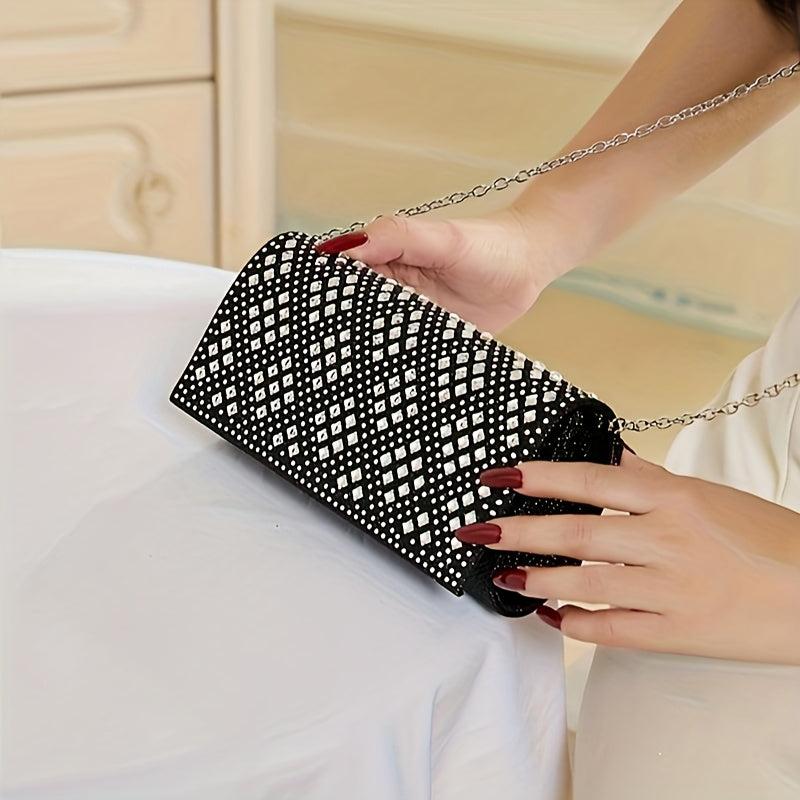 Rhinestone Evening Bag Party Clutch Purse for Wedding Prom Dinner