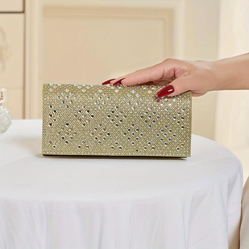 Rhinestone Evening Bag Party Clutch Purse for Wedding Prom Dinner