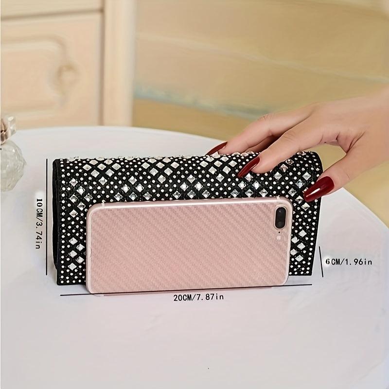 Rhinestone Evening Bag Party Clutch Purse for Wedding Prom Dinner