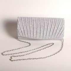 Glitter Clutch Evening Bag With Chain Strap for Party Wedding