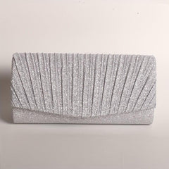 Glitter Clutch Evening Bag With Chain Strap for Party Wedding
