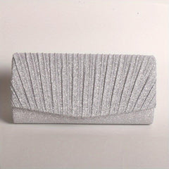 Glitter Clutch Evening Bag With Chain Strap for Party Wedding