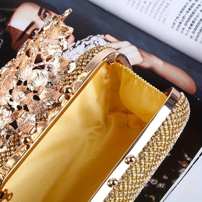 Glitter Rhinestone Evening Bag Clutch Purse for Wedding Party Prom
