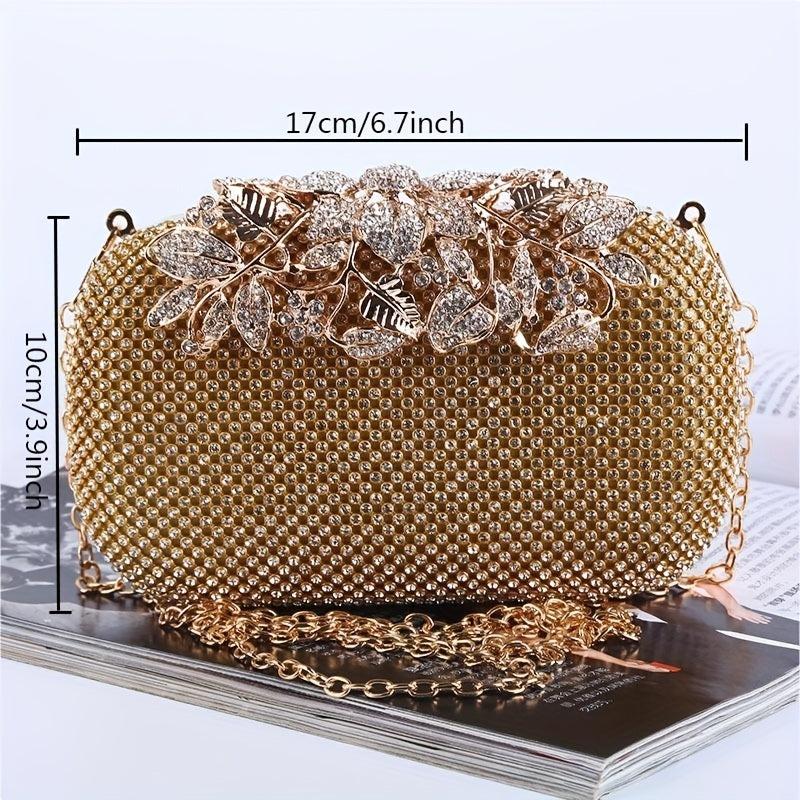 Glitter Rhinestone Evening Bag Clutch Purse for Wedding Party Prom