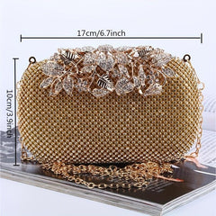 Glitter Rhinestone Evening Bag Clutch Purse for Wedding Party Prom