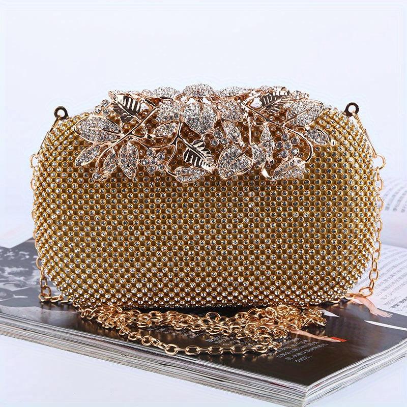 Glitter Rhinestone Evening Bag Clutch Purse for Wedding Party Prom