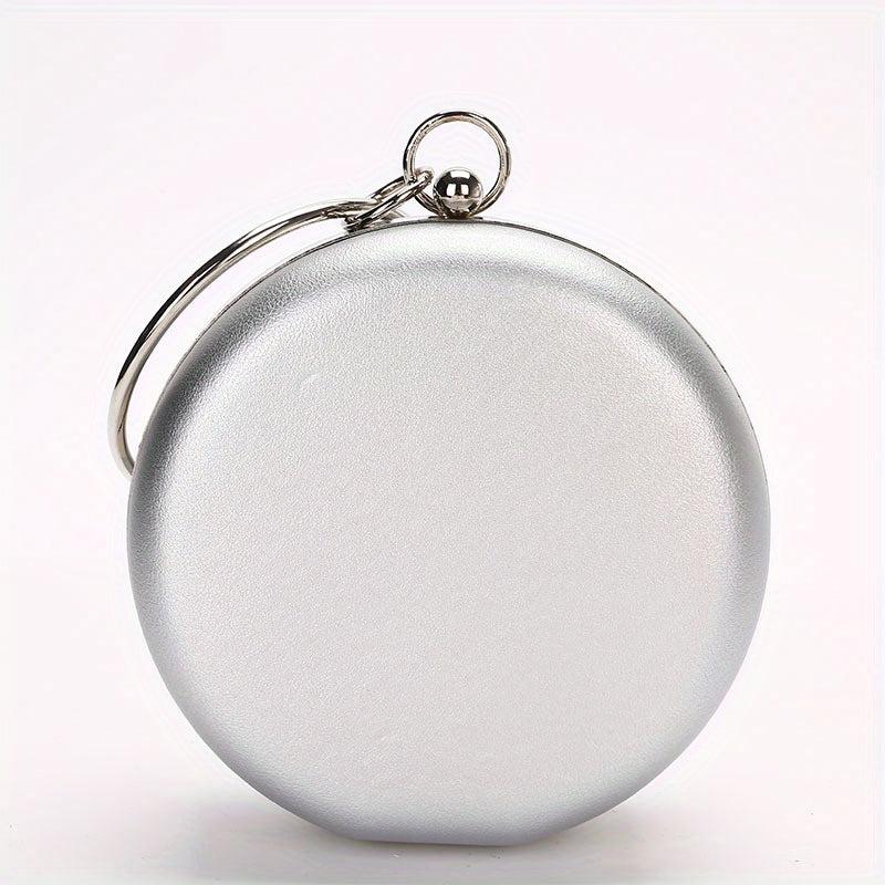 Metal Chain Clutch Bag Textured Frame Elegant Evening Bag